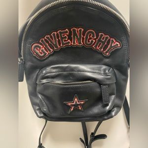 Mini Givenchy backpack. Red and black detail.